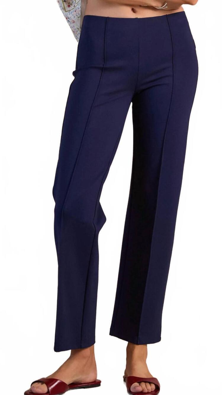 NEW CURRENT AIR high rise clean center seam pants in navy